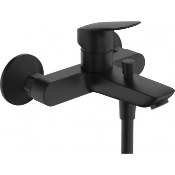 Single lever Bath tap wall mounted z 2 zakresami przepływu, Hansgrohe Logis - Black Matt