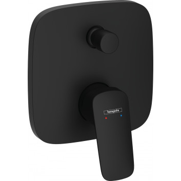 Single lever Bath tap ze zintegrowanym systemem zabezpieczający zgodnie z EN1717, concealed, external part, Hansgrohe Logis - Black Matt