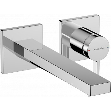 Single lever Wall mounted washbasin faucet, concealed with spout 22,5 cm, Hansgrohe Tecturis E - Chrome