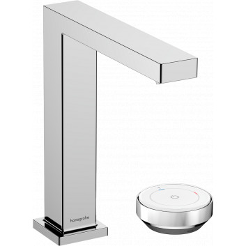 2-hole washbasin faucet 150 CoolStart z niezamykanym kompletem odpływowym, Hansgrohe Tecturis E - Chrome 