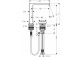 2-hole washbasin faucet 150 CoolStart z niezamykanym kompletem odpływowym, Hansgrohe Tecturis E - Chrome 