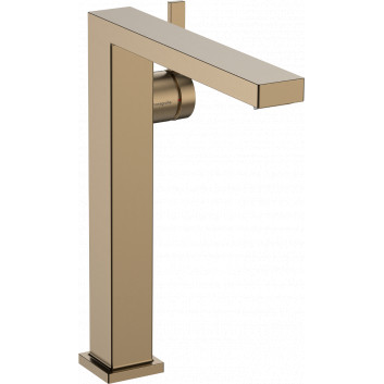 Single lever washbasin faucet 240 Finie for countertop washbasins, CoolStart with pop-up waste Push-Open, Hansgrohe Tecturis E - Chrome