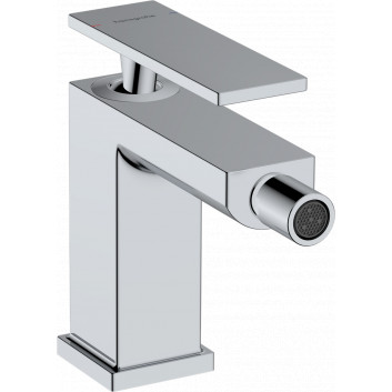 Single lever bidet mixer with pop-up waste, Hansgrohe Tecturis E - Chrome 