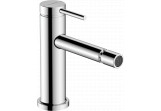 Single lever bidet mixer with pop-up waste, Hansgrohe Tecturis S - Chrome