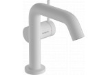 Single lever washbasin faucet 110 Fine, CoolStart without waste, Tecturis S - White Matt