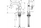 Single lever washbasin faucet 110 Fine, CoolStart without waste, Tecturis S - Black Matt