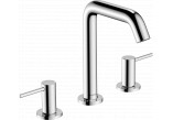 3-hole washbasin faucet 150 with pop-up waste Push-Open, Hansgrohe Tecturis S - Chrome 