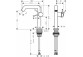 Single lever washbasin faucet 150 Fine, CoolStart without waste, Hansgrohe Tecturis S - Chrome 