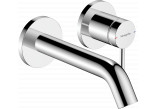 Single lever Wall mounted washbasin faucet, concealed with spout 16,5 cm, Hansgrohe Tecturis S - Chrome 