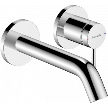 Single lever Wall mounted washbasin faucet, concealed with spout 16,5 cm, Hansgrohe Tecturis S - Chrome 