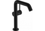 Single lever washbasin faucet 210 Finie, CoolStart z rotating wylewką, with pop-up waste Push-Open, Hansgrohe Tecturis S - Black Matt