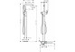 Single lever Bath tap, freestanding, Hansgrohe Tecturis S - Chrome 