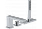 3-hole, single lever mixer on the rim of the tub z sBox, external part, Hansgrohe Tecturis E - Chrome