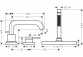 3-hole, single lever mixer on the rim of the tub z sBox, external part, Hansgrohe Tecturis S - Chrome