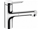 Single lever kitchen faucet 150, metalowa pull-out spray, 2jet, Hansgrohe Zesis M33 - Chrome 