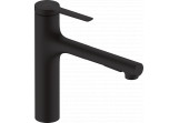 Single lever kitchen faucet 160, metalowa pull-out spray, 2jet, Hansgrohe Zesis M33 - Black Matt