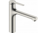 Single lever kitchen faucet 160, metalowa pull-out spray, 2jet, Hansgrohe Zesis M33 - Steel Szlachetna Finish