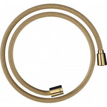 Tekstylny shower hose 1,25 m z nakrętką cylindryczną i stożkową, AXOR ShowerSolutions - Brass Szczotkowany