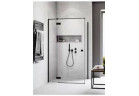 Door shower Radaway Essenza New Black KDJ 100 cm, left, glass transparent with coating Easy Clean, profil black mat