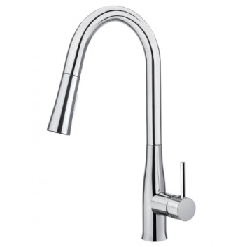 Kitchen faucet with pull-out spray - 2 rodzaje strumienia, Deante Lukrecja - Chrome 