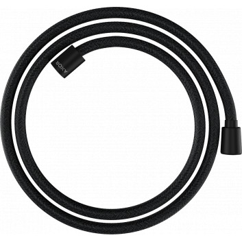 Tekstylny shower hose 1,60 m z nakrętką stożkową i cylindryczną, AXOR ShowerSolutions - Black Chrome Szczotkowany