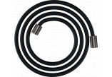 Tekstylny shower hose 2 m z nakrętkami cylindrycznymi, AXOR ShowerSolutions - Black Chrome Polerowany