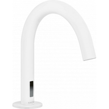 Electronic washbasin faucet ze wstępną regulacją temperatury, zasilana z sieci 230V, AXOR Uno - White Matt