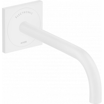 Electronic Wall mounted washbasin faucet, concealed with spout 225 mm, AXOR Uno - White Matt