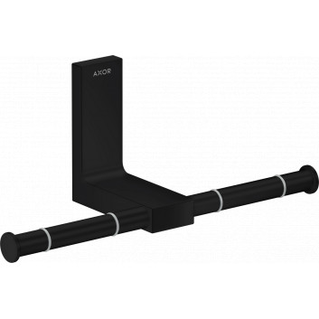 Double toilet paper holder, AXOR Universal Rectangular - Black Chrome Szczotkowany