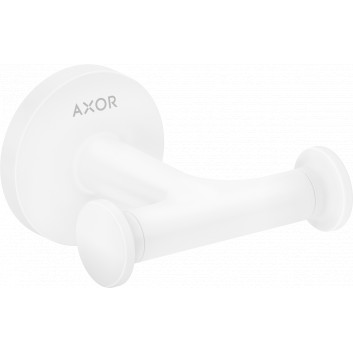 Double towel hook, AXOR Universal Circular - White Matt