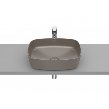 Countertop washbasin cienkościenna Soft FINECERAMIC®, Roca Inspira - Cafe