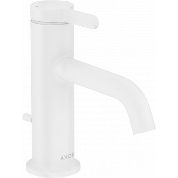 Single lever washbasin faucet 70 with handle dźwigniowym i kompletem odpływowym, AXOR One - White Matt 