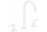3-hole washbasin faucet 170 with pop-up waste Push-Open, AXOR One - White Matt 