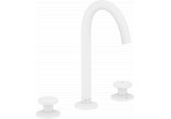 3-hole washbasin faucet Select 170 with pop-up waste Push-Open, AXOR One - White Matt 