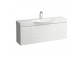 Cabinet vanity Laufen BASE 116 x 44 x 53 cm, 2 szuflady - white shine