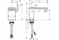 Single lever washbasin faucet 110 with pop-up waste Push-Open, AXOR MyEdition - Black Matt/Czarne Glass