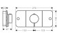 Module thermostatic, concealed do 2 odbiorników, AXOR One - White Matt