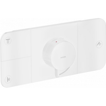 Module thermostatic, concealed do 3 odbiorników, AXOR One - White Matt