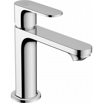 Single lever washbasin faucet 110 CoolStart EcoSmart+ with pop-up waste with pull-rod, Hansgrohe Rebris S - Chrome