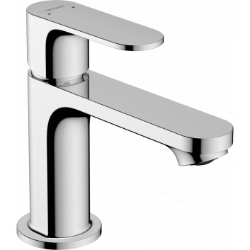 Single lever washbasin faucet 80 with pop-up waste with pull-rod, Hansgrohe Rebris S - Chrome 