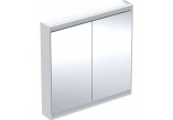 Cabinet with mirror z ComfortLight i dwojgiem door, montaż wall mounted, height 90 cm, Geberit ONE - Aluminium anodyzowane 