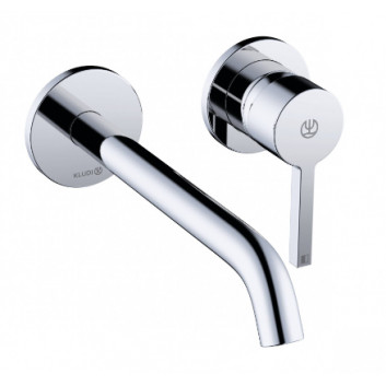 Wall mounted washbasin faucet, wysięg wylewki 220 mm, KLUDI NOVA FONTE Pura - Chrome