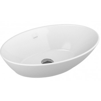 Countertop washbasin Vitra Geo Square, 60x38,5cm, square, without tap hole, white