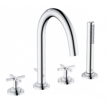 Mixer bath and shower, 4-otw, KLUDI NOVA FONTE Classic - Chrome