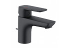 Single lever washbasin faucet 75 mm, with overflow, KLUDI PURE&STYLE - Black mat 