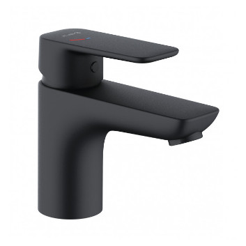 Single lever washbasin faucet 75, bez zestawu odpł, KLUDI PURE&STYLE - Black mat 