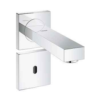 Electronic washbasin faucet Grohe Eurocube E, standing, height 225mm, Infra-red, with mixer, mixer 6V, chrome