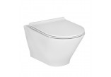 Bowl wall-hung WC Roca Gap Rimless Round, 54x35,5cm, bez kołnierza - white