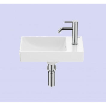 Small washbasin wall mounted 45 cm Compacto FINECERAMIC
