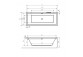 Bathtub rectangular Excellent Wave Slim 180x80 cm acrylic, white